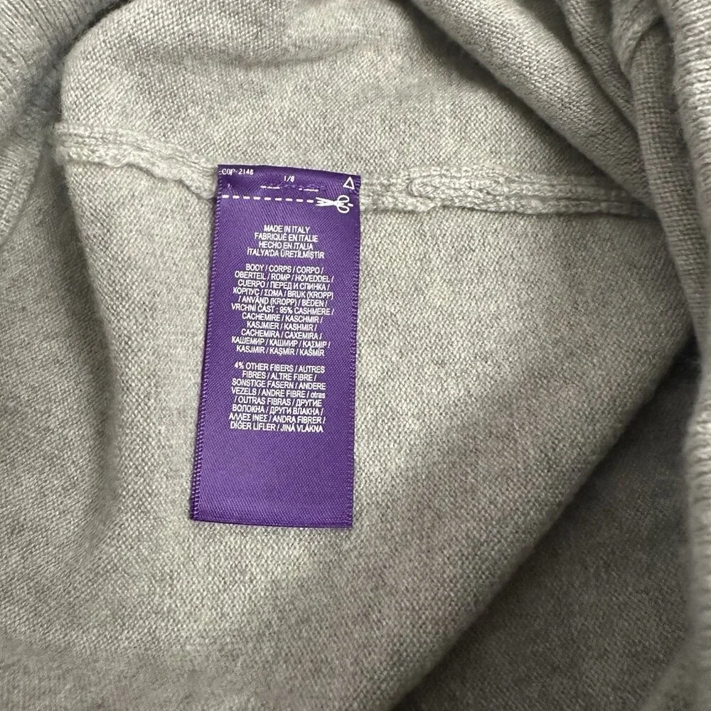 Ralph Lauren Purple Label Collection Women’s Cashmere Jogger Pants Gray Italy M - Picture 9 of 15